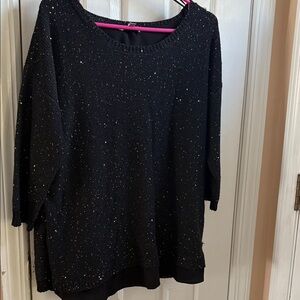 Jennifer Lopez Black and Gold Knit Sweater